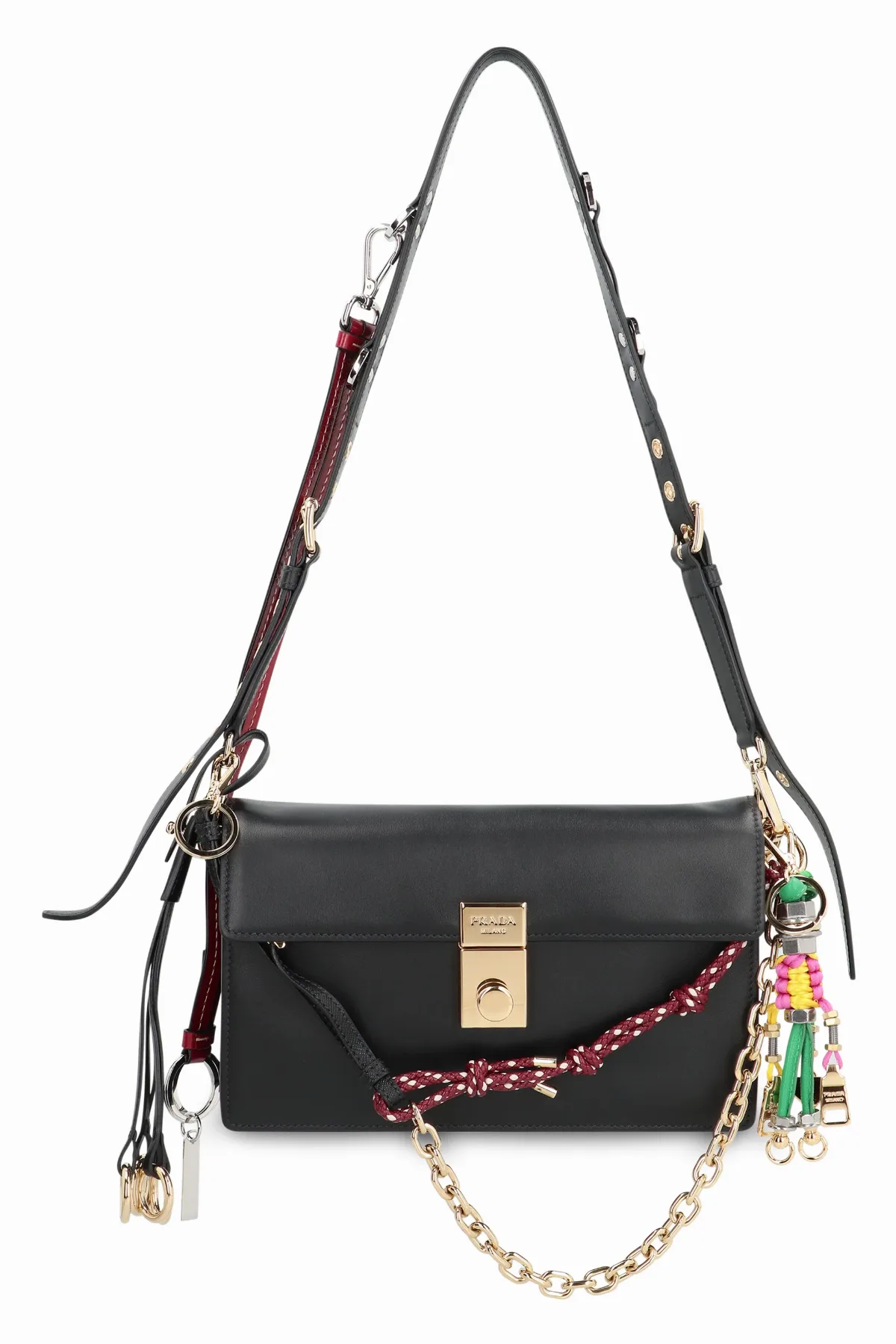 Calf Leather with Flap Closure Shoulder Bag by Prada