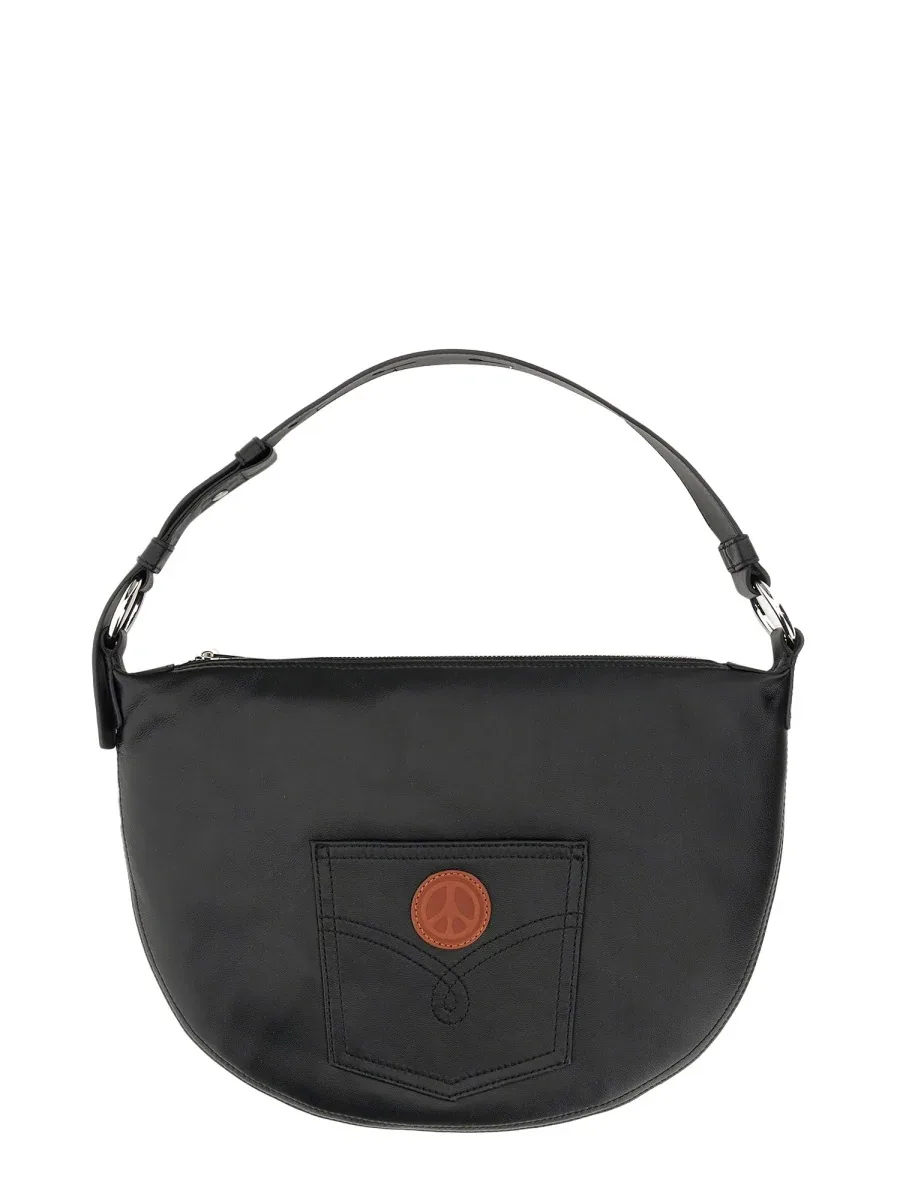Logo-Patch Polyester Shoulder Bag by Moschino