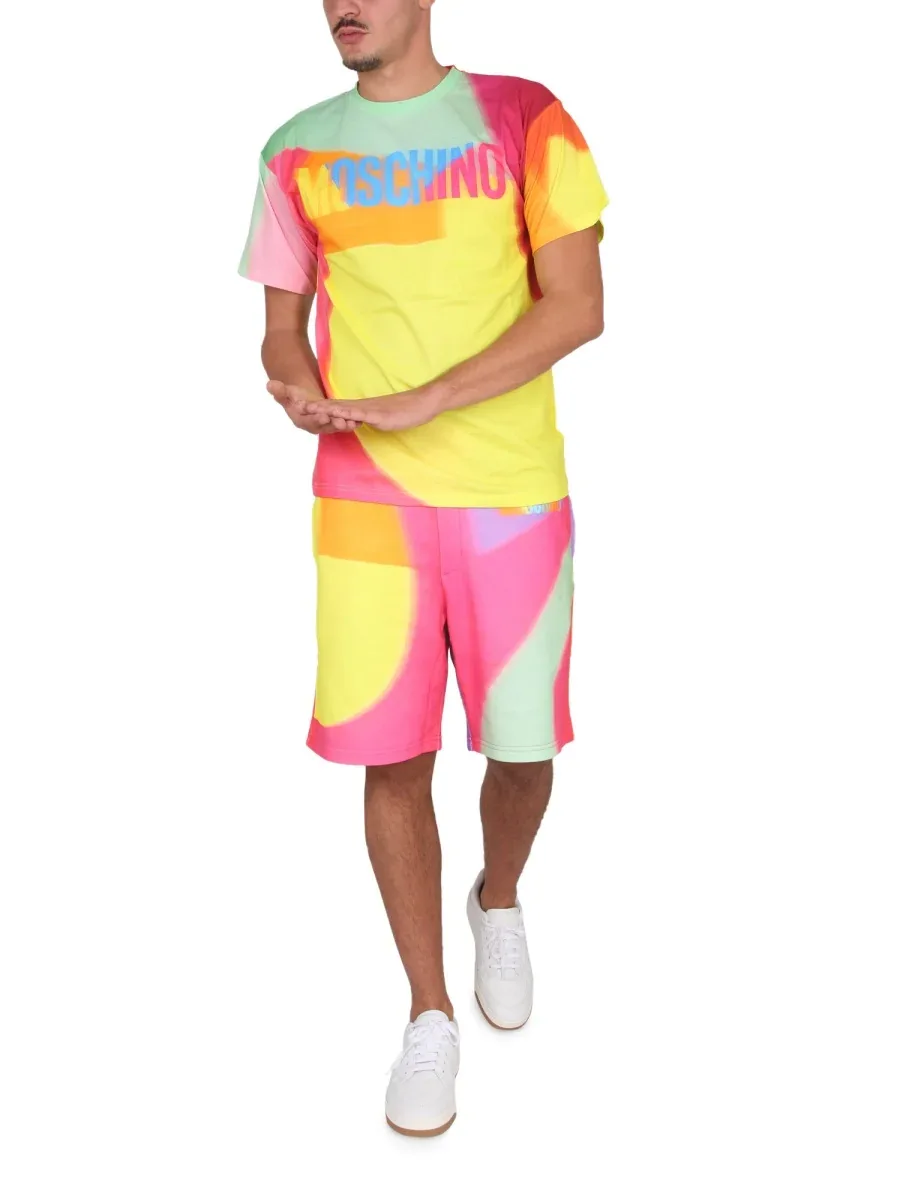 Cotton Sweatshirt Bermuda Shorts by Moschino
