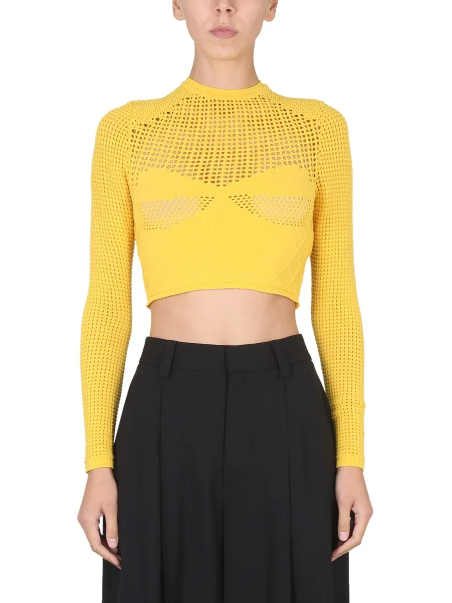 Perforated Polyamide Crop Shirt by Ambush