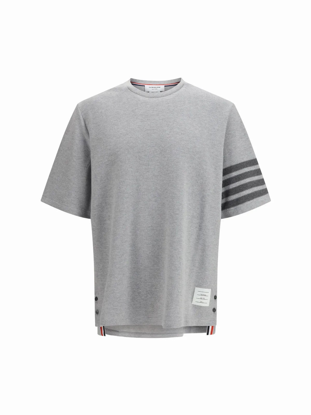 Textured Cotton Piqué T-Shirt by Thom Browne