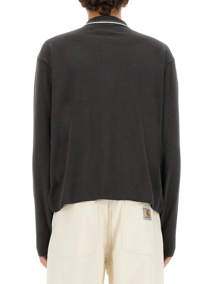 Zip-Detail Cotton-Acrylic Knit Sweater by Awake Ny
