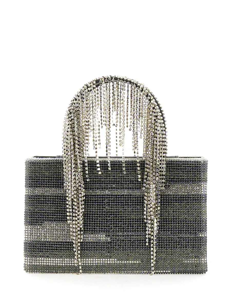 Crystal-Adorned Top Handle Bag by Kara