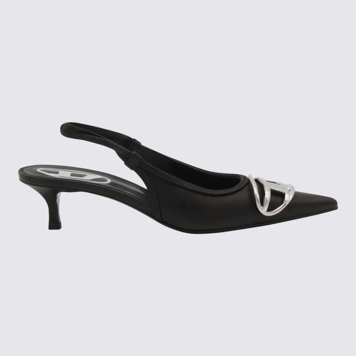 Black Leather D Venus Pumps