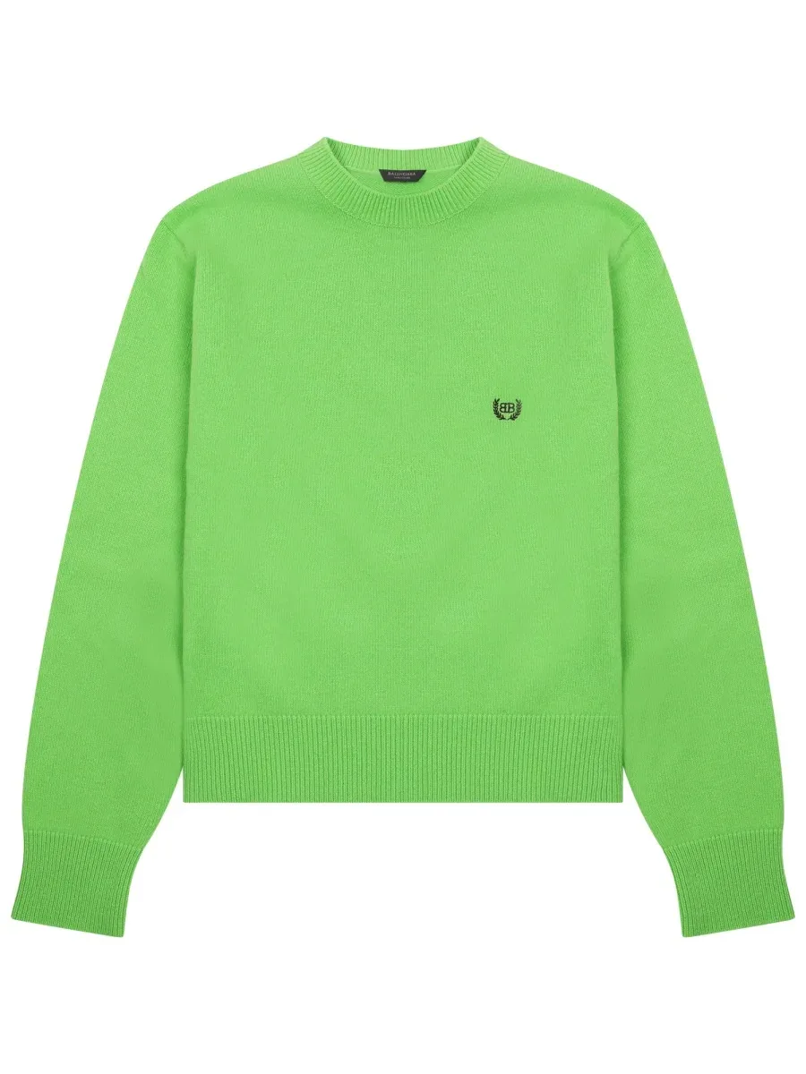 Wool Jersey with Logo Sweater by Balenciaga