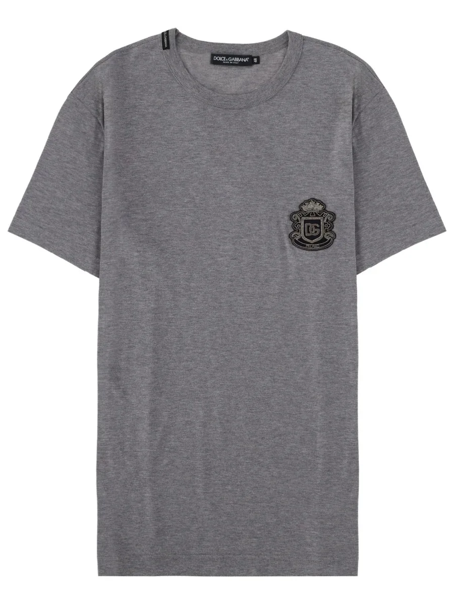 Heraldic Logo Cotton T-Shirt by Dolce & Gabbana