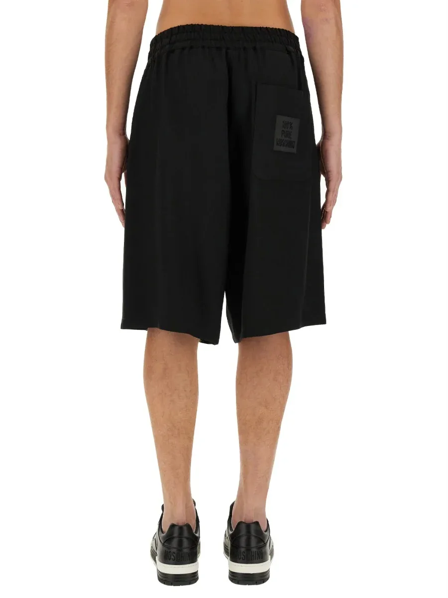 Logo-Detailed Bermuda Shorts by Moschino