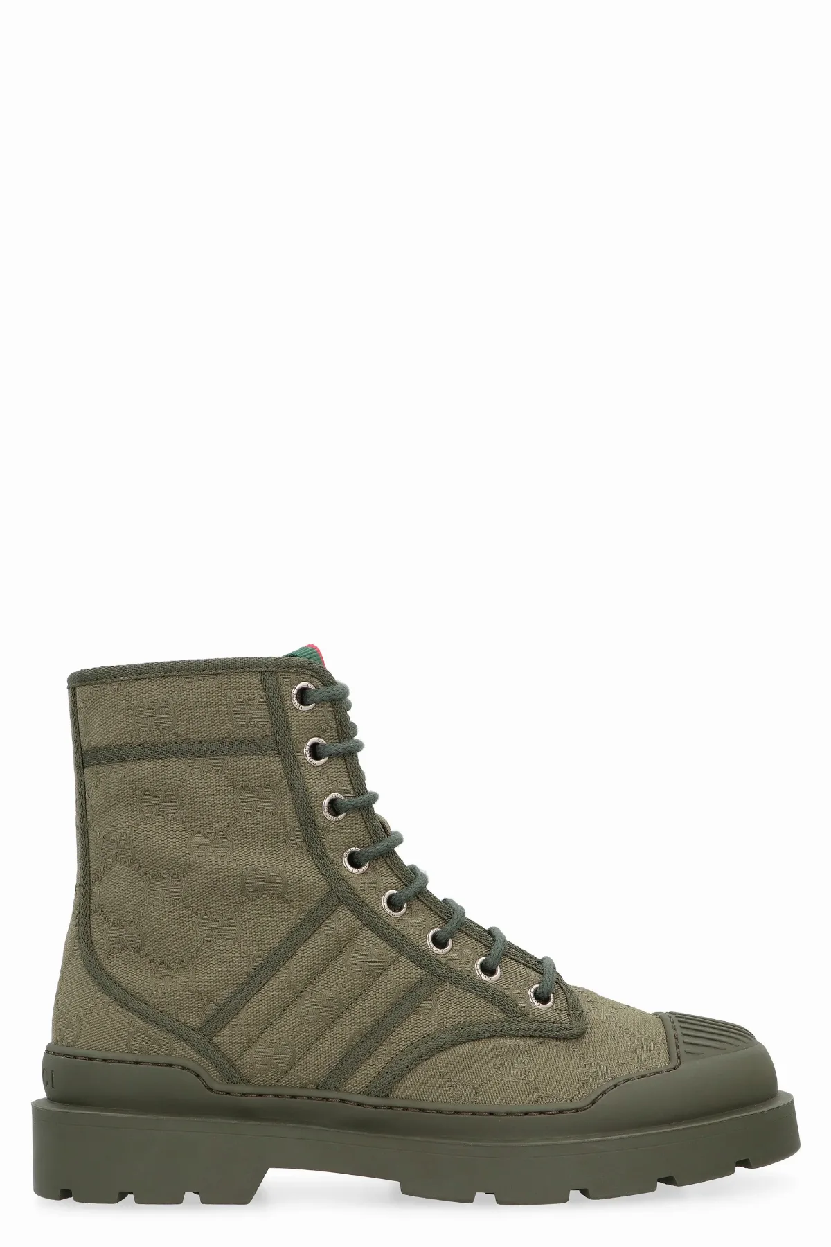 GG Canvas Lace-Up Boots by Gucci