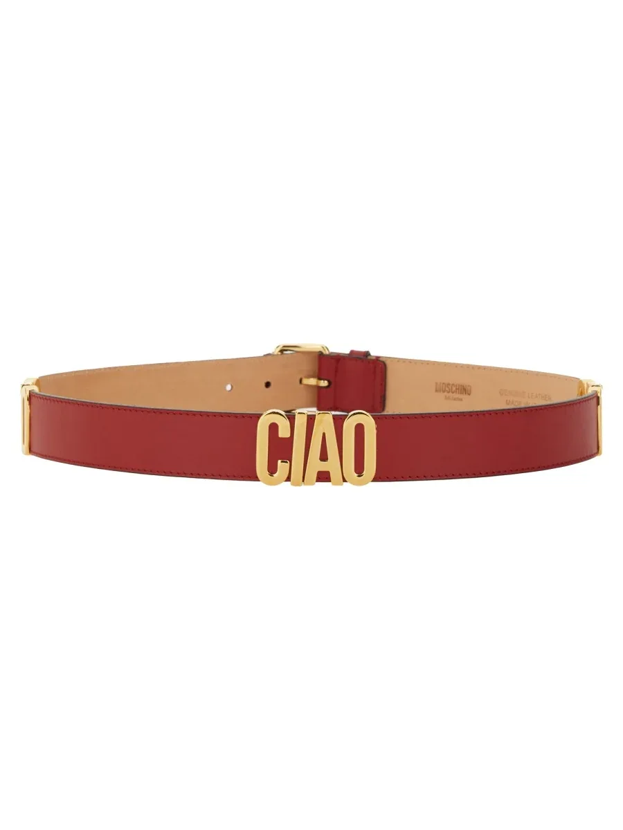 Leather Belt by Moschino