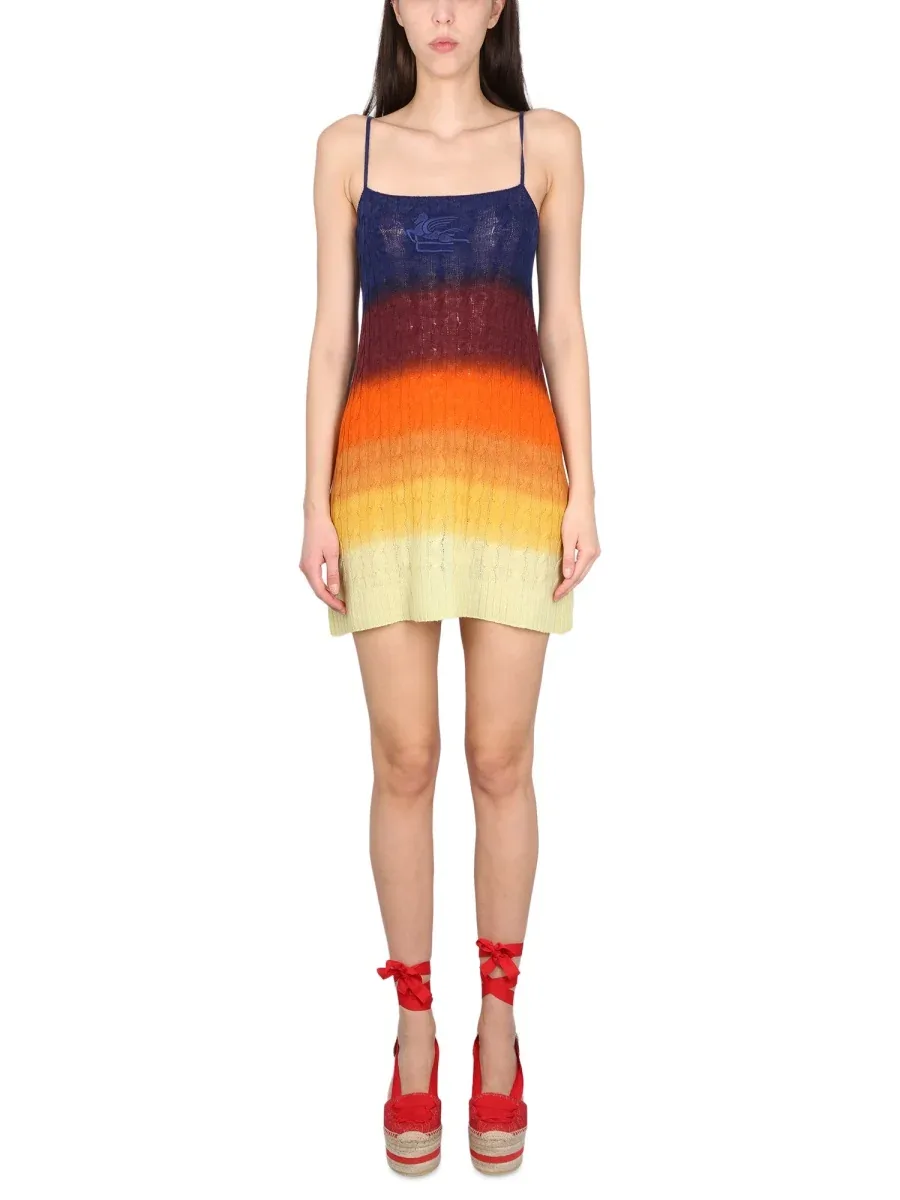 Shaded Wool Mini Dress by ETRO