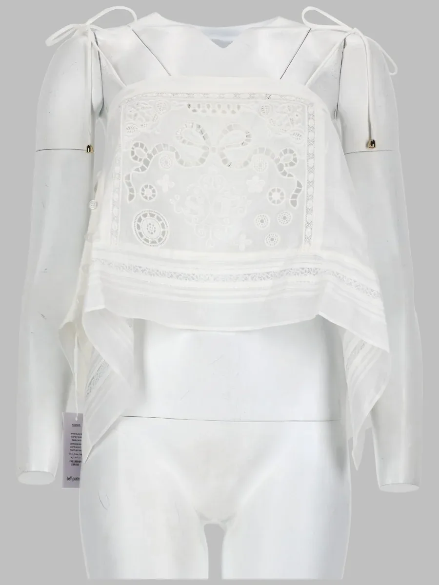 Embroidered Rayon Blouse by Self-Portrait