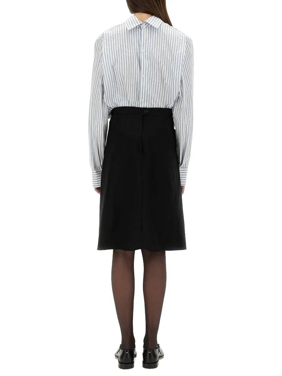 Inverted Striped Cotton Shirt by Maison Margiela