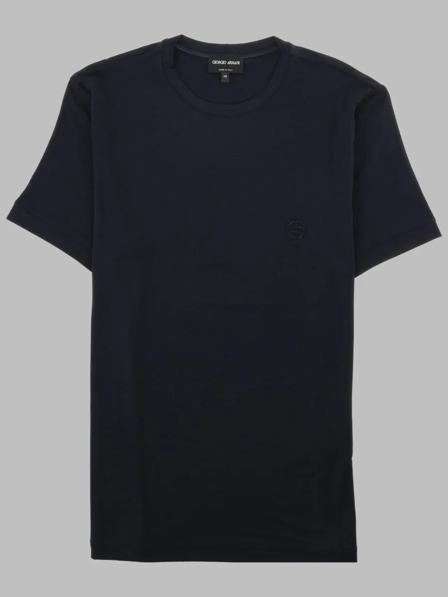 Viscose Crew-Neck T-Shirt by Giorgio Armani