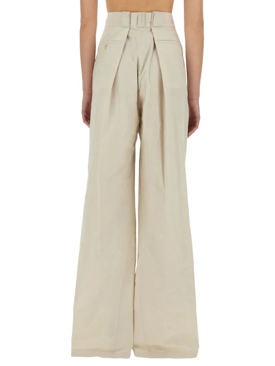 Pleated Wide-Leg Trousers