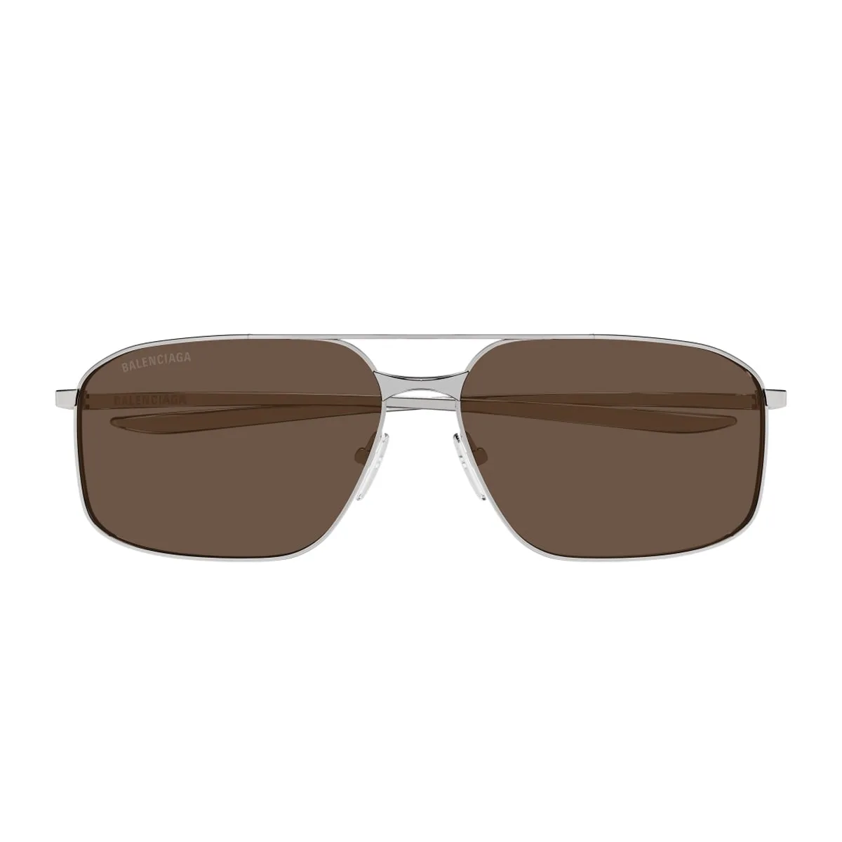 Balenciaga Bb0492s Linea Everyday 002 Ruthenium Brown Sunglasses