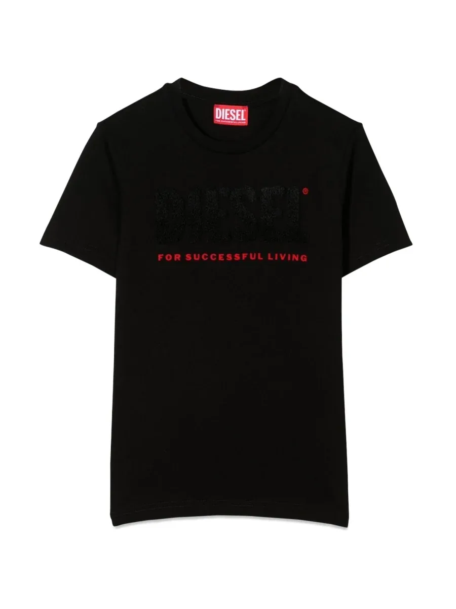Written Logo Cotton T-Shirt by Diesel