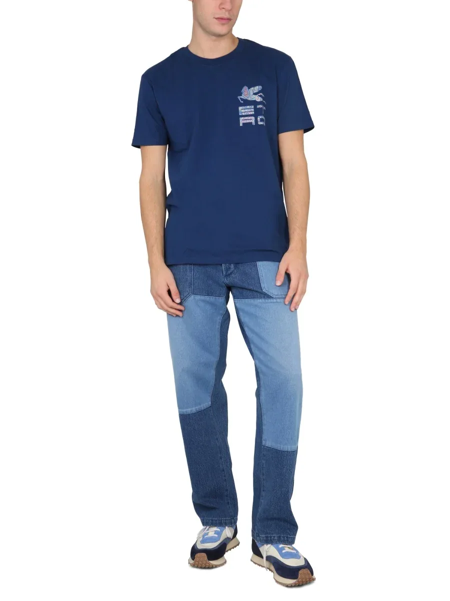 Worker-Style Denim Jeans by ETRO