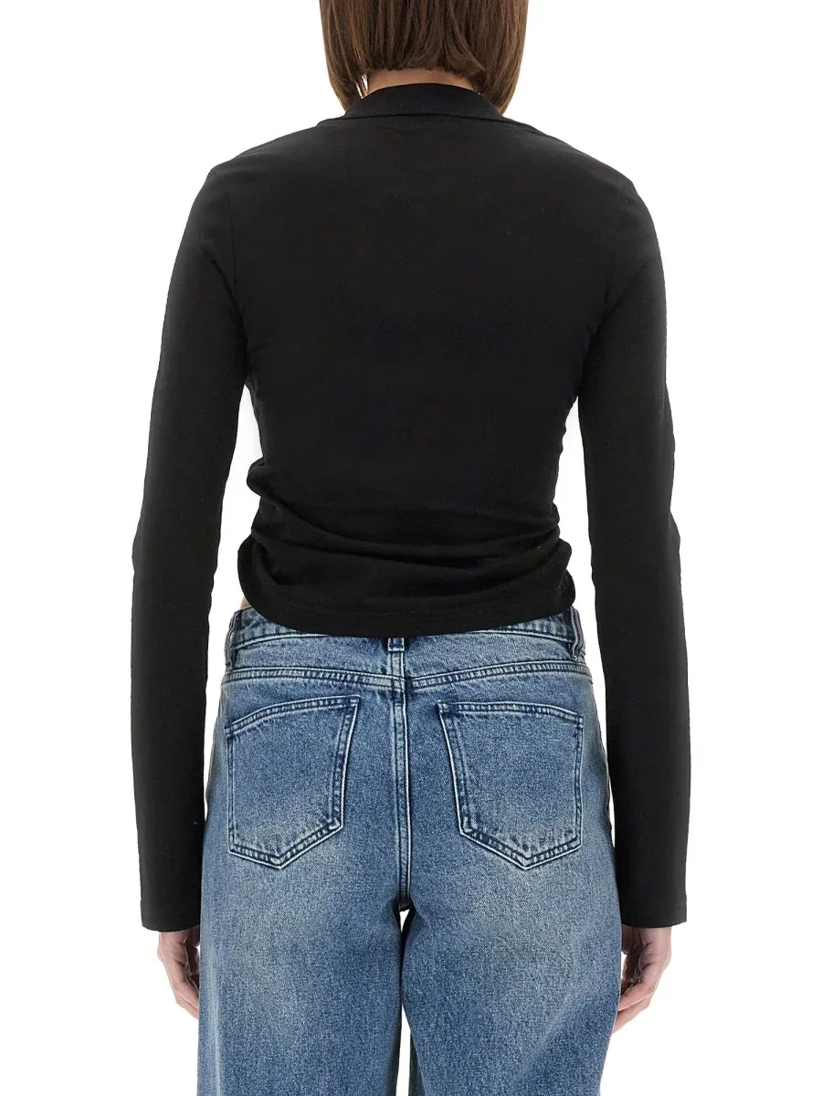 Cropped Cotton Polo Shirt by CourrèGes