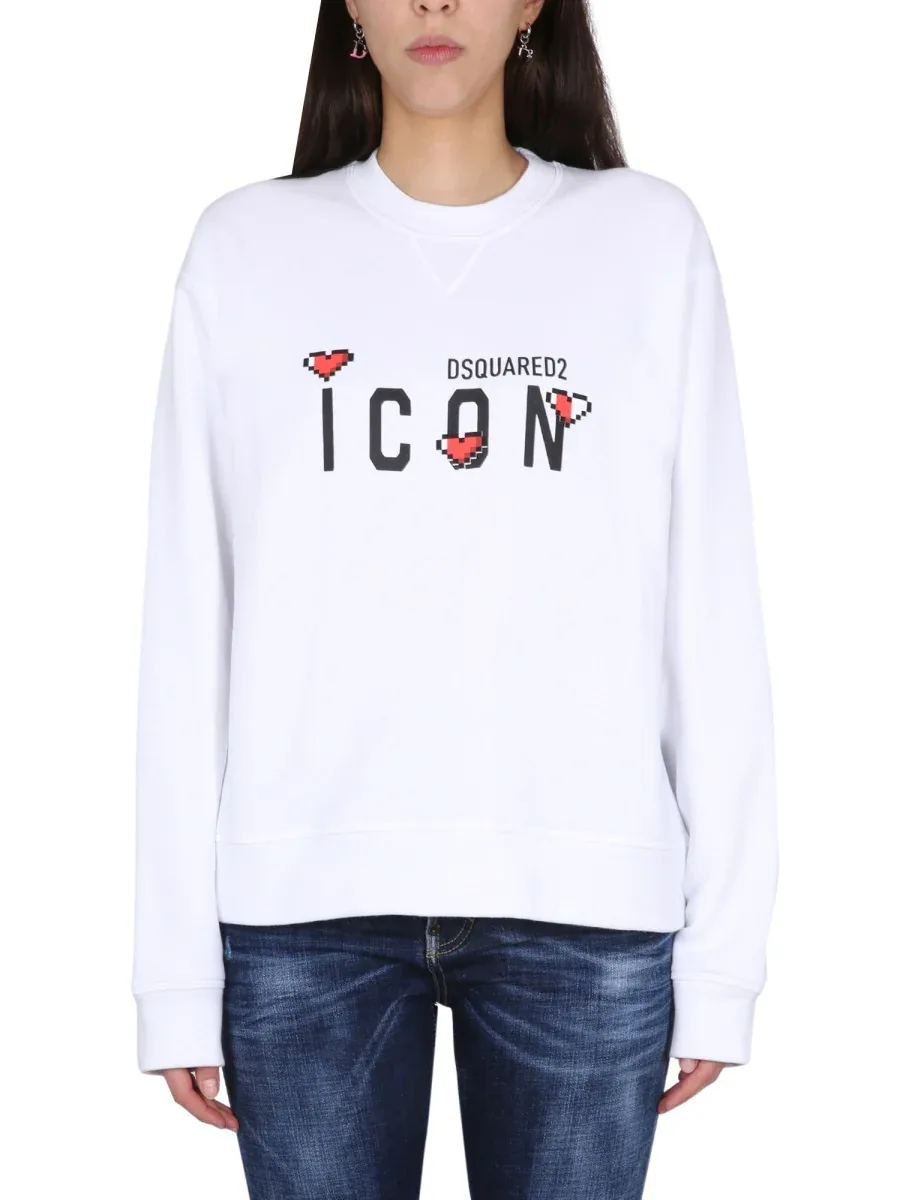 Logo-Embroidered Sweatshirt by Dsquared2