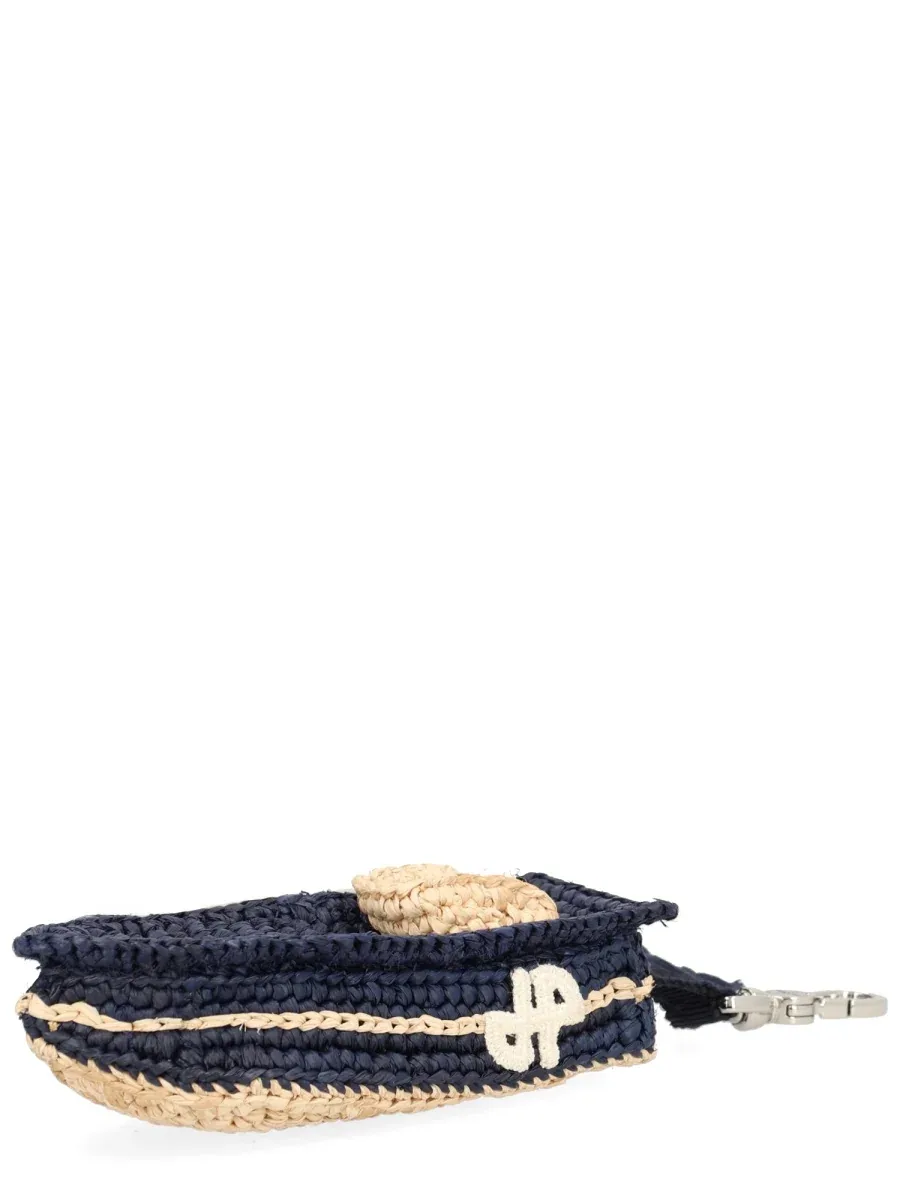 Handwoven Raffia Boat Bag Charm by Patou