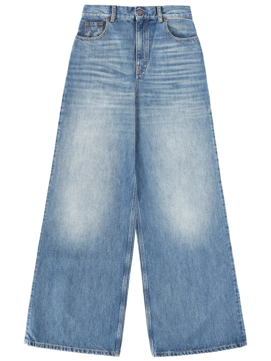100% Cotton Wide Leg Jeans by Chloé