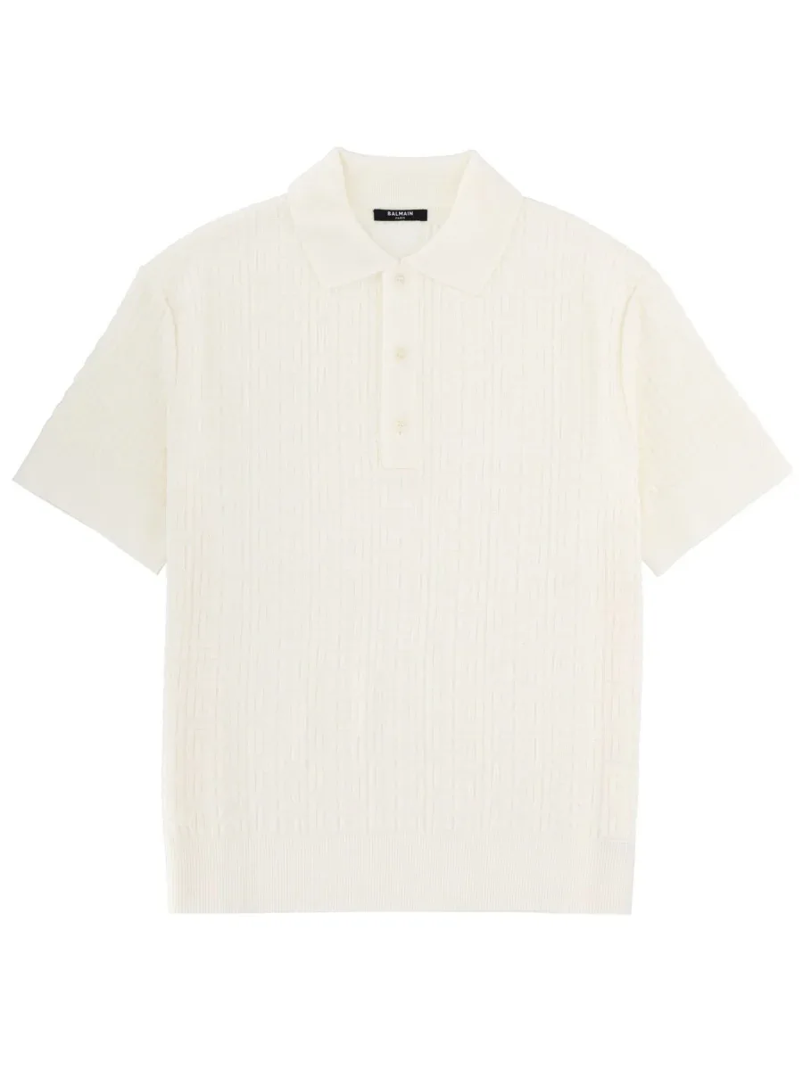 Merino Wool Polo Shirt by Balmain