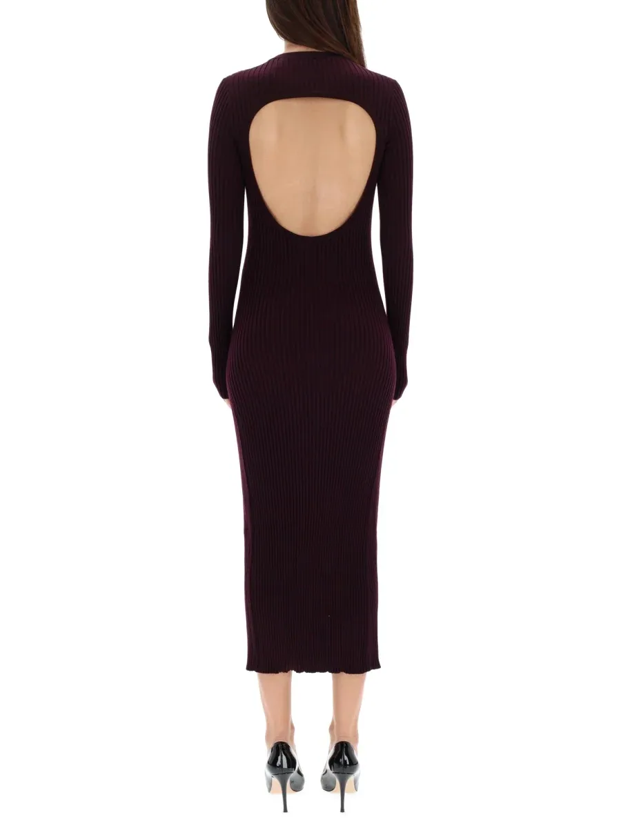 Wool Back-Slit Dress by Helmut Lang