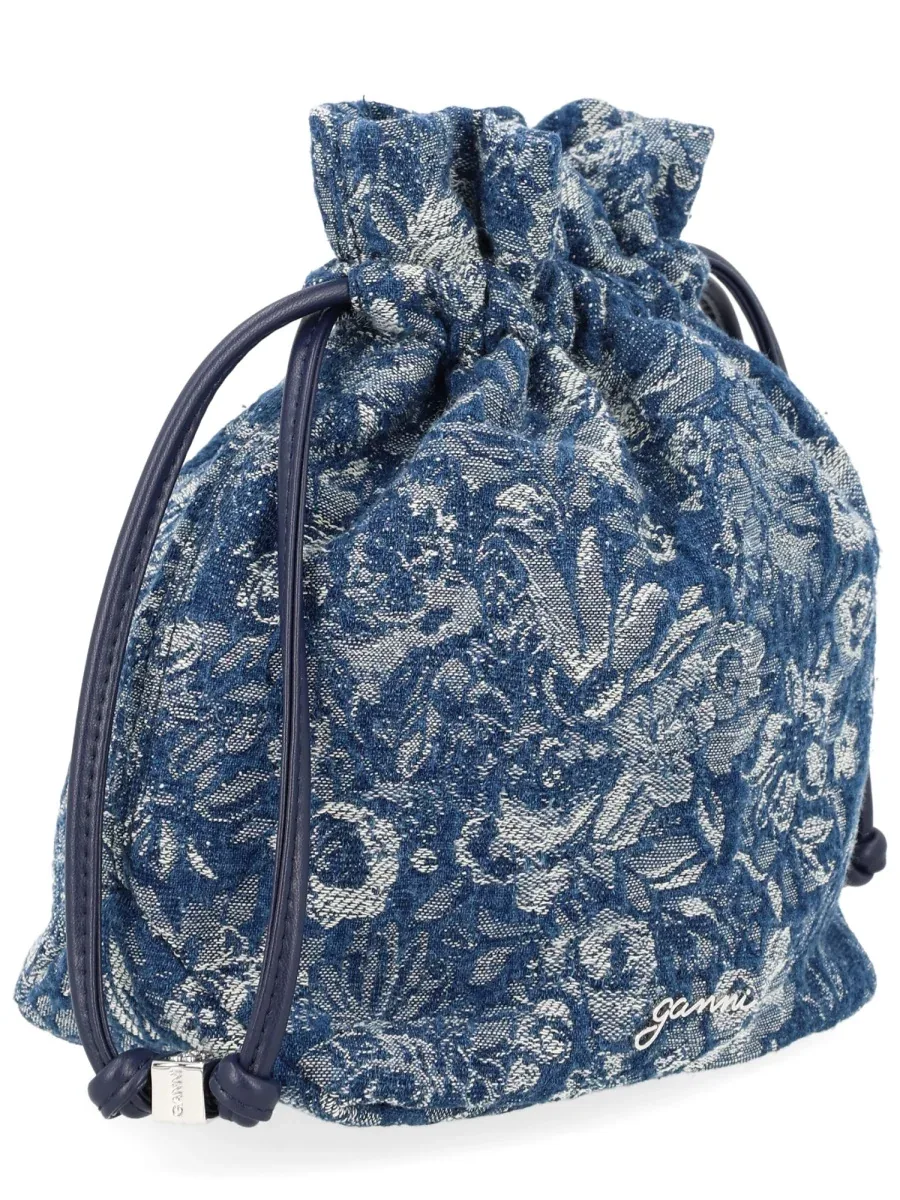 Organic Cotton Tapestry Shoulder Bag by Ganni