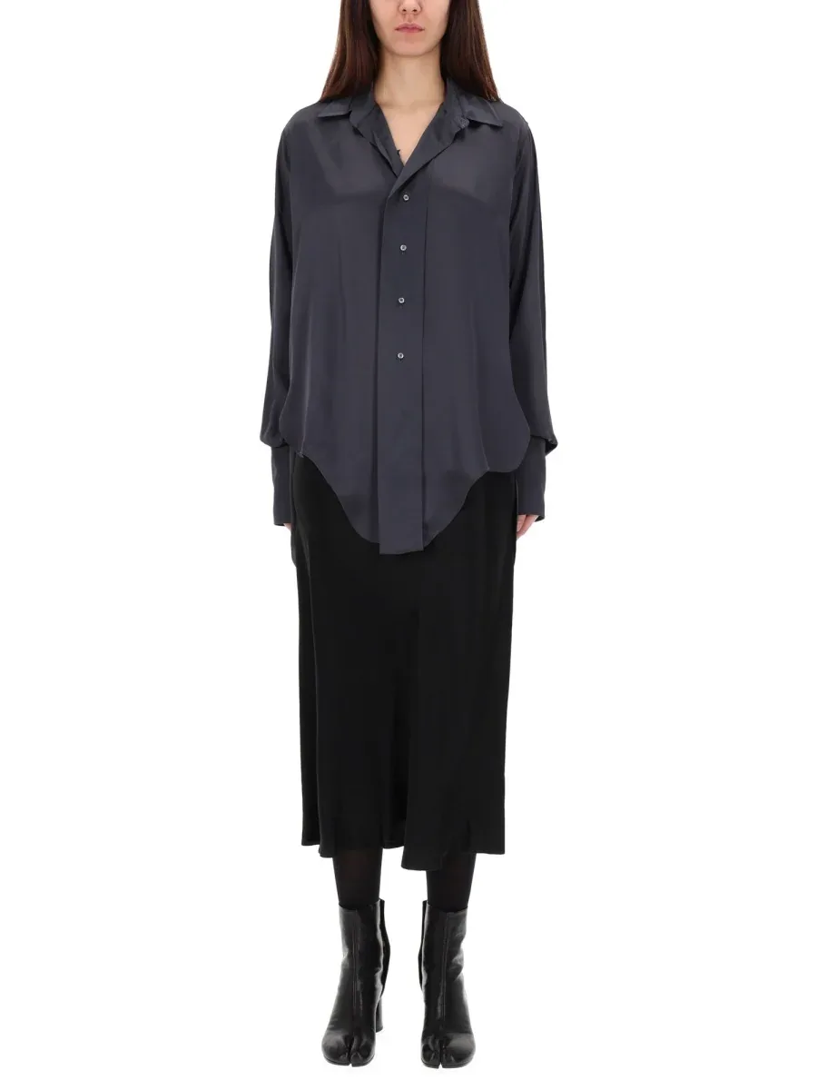 Long-Sleeved Acetate-Viscose Shirt by Maison Margiela