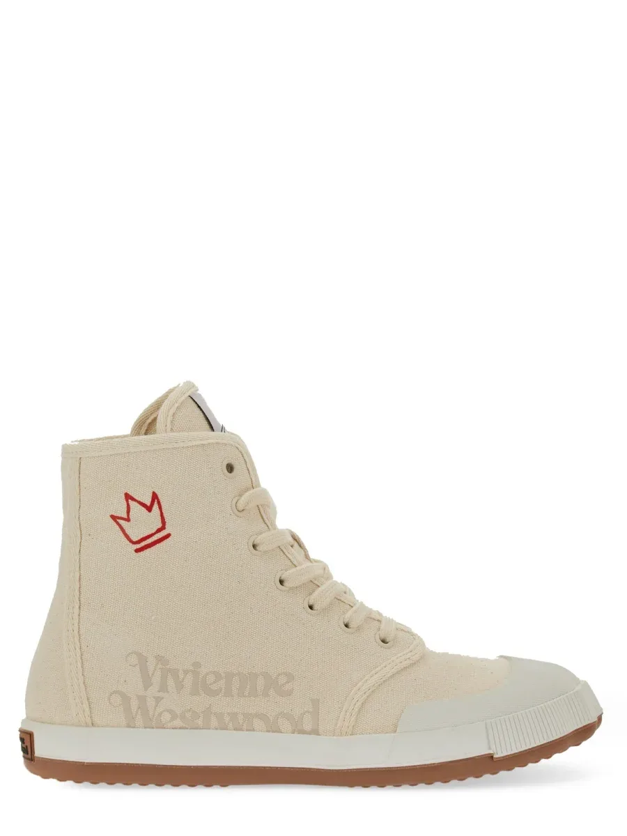 Recycled Cotton High-Top Sneaker by Vivienne Westwood