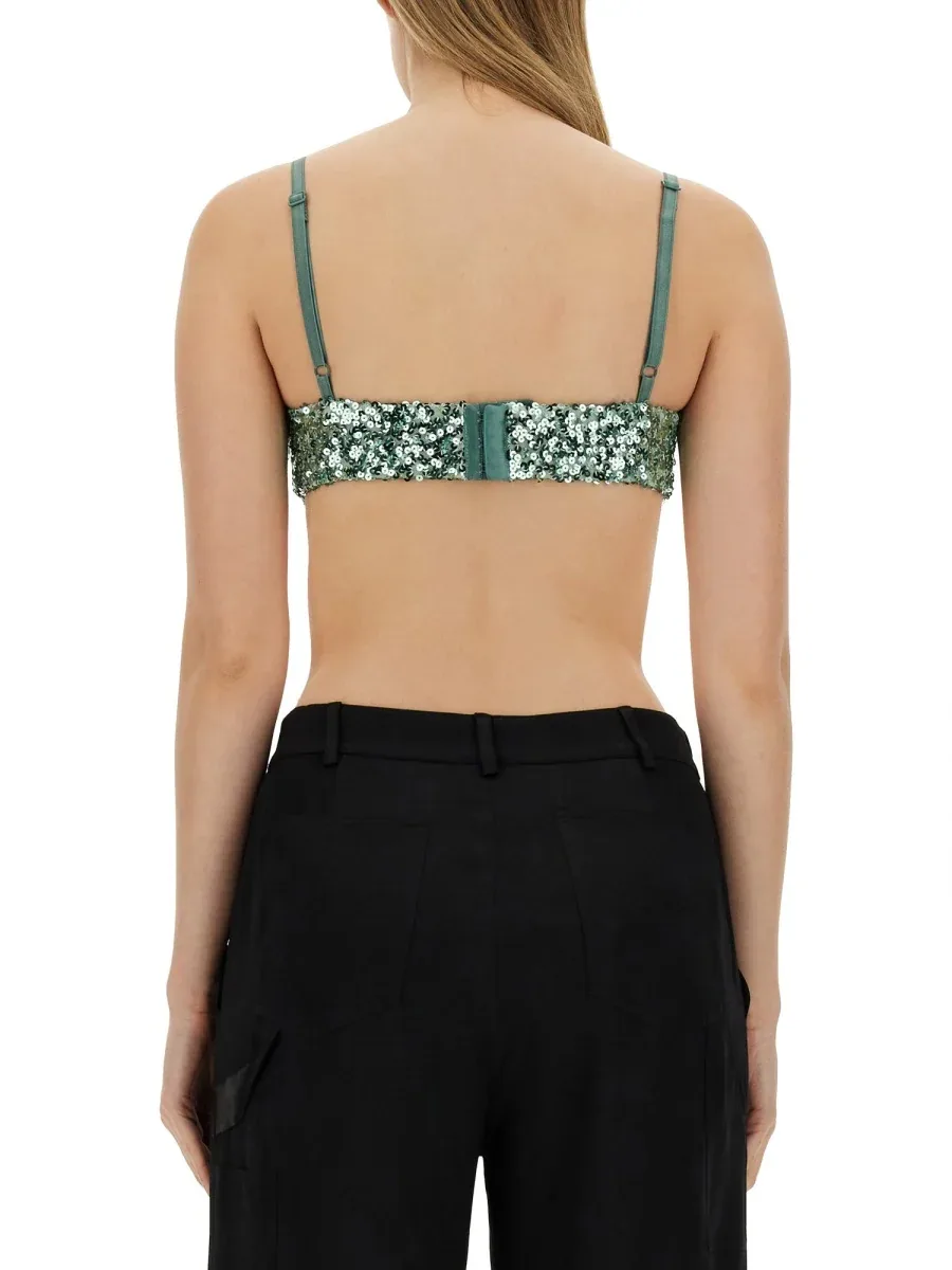 Sequined Crop Top by Moschino