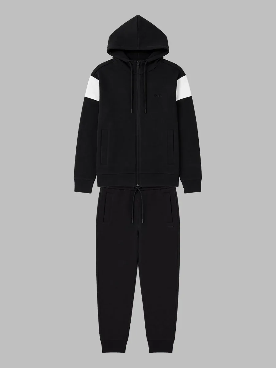 Hooded Cotton-Blend Joggers by Hugo Boss