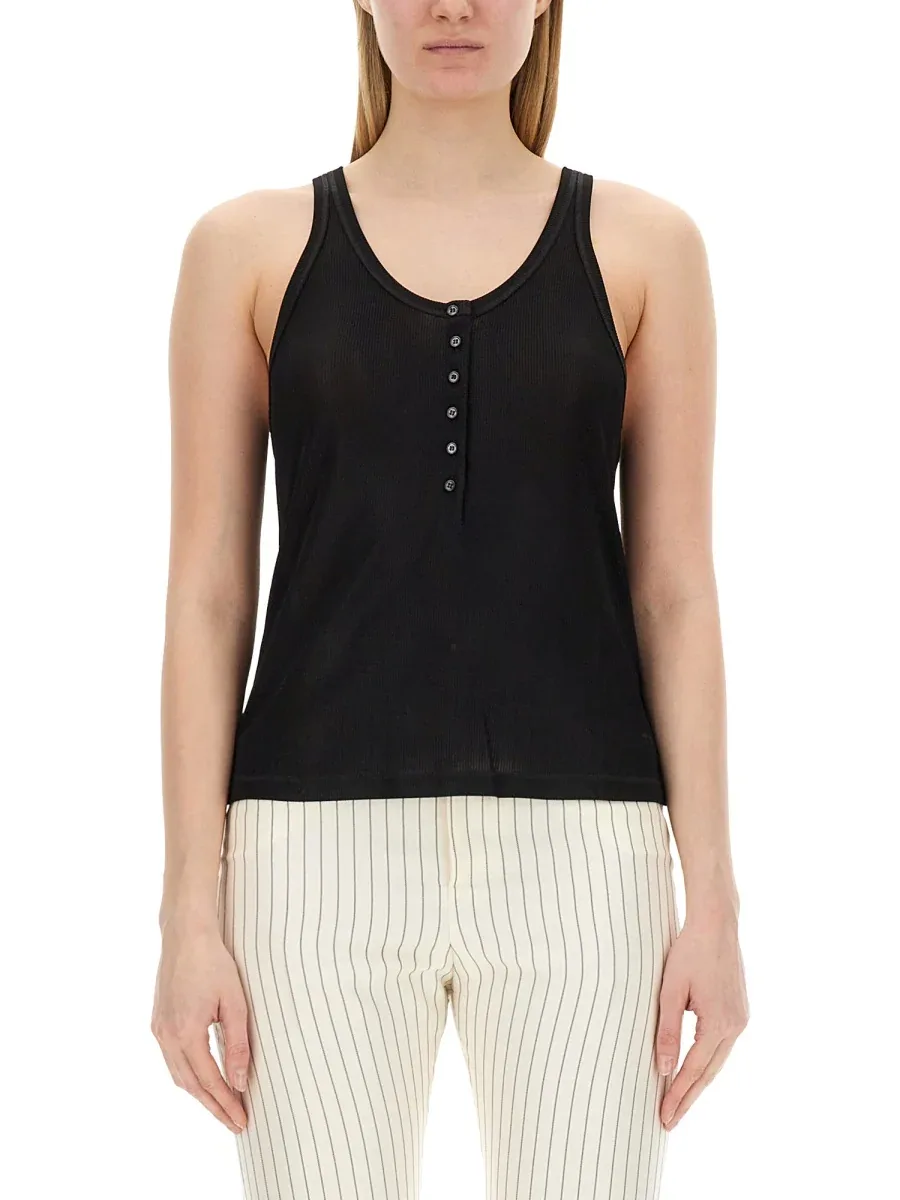 Mother of Pearl Button Tank Top by Tom Ford