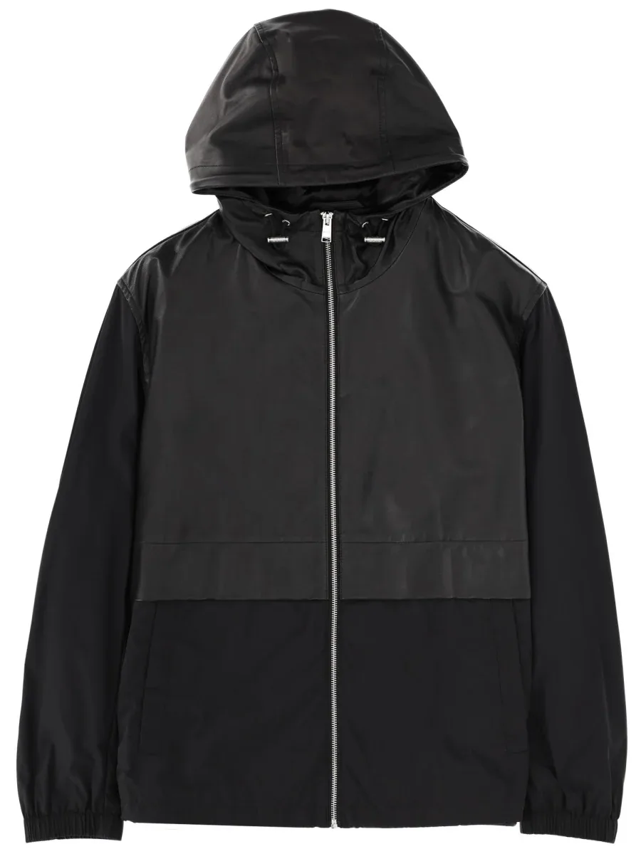 Leather Blend Jacket by Hugo Boss