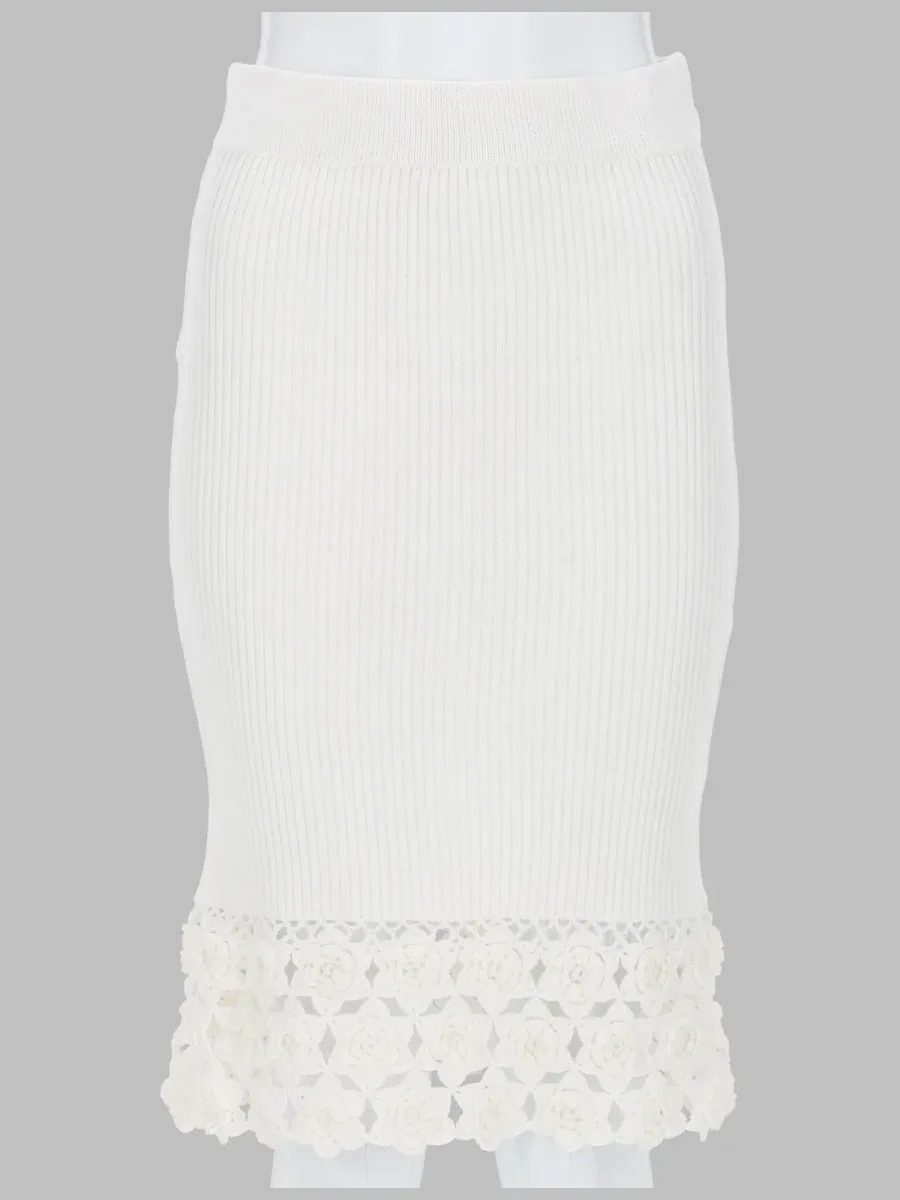 Crochet Hem Skirt by Ganni