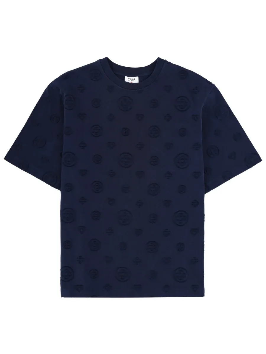 Monogram-Embroidered Organic Cotton T-Shirt by Casablanca