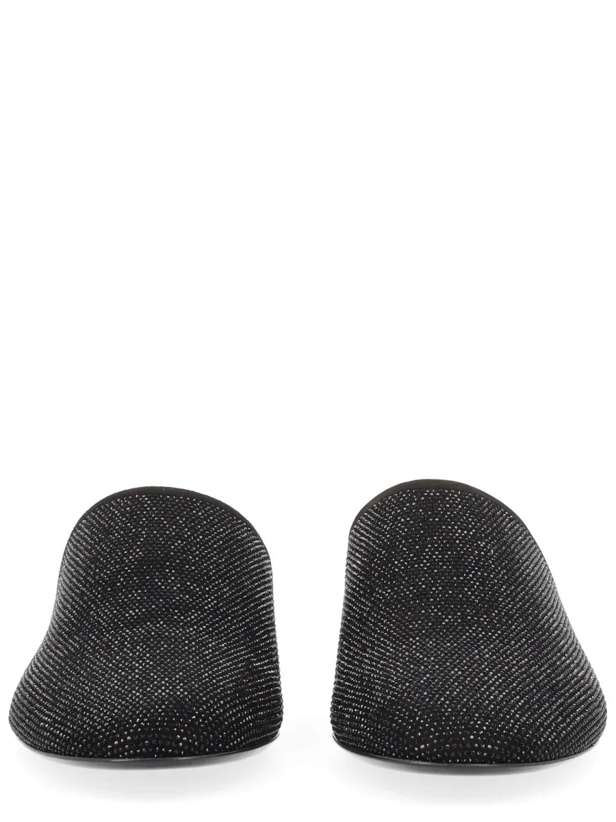 Leather with Rhinestones Slipper by Premiata