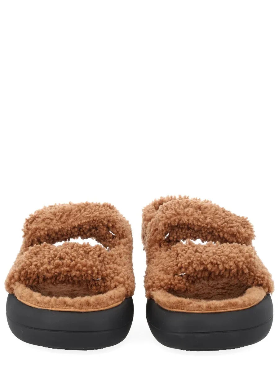 Shearling Sheep Leather Sandal by moon boot