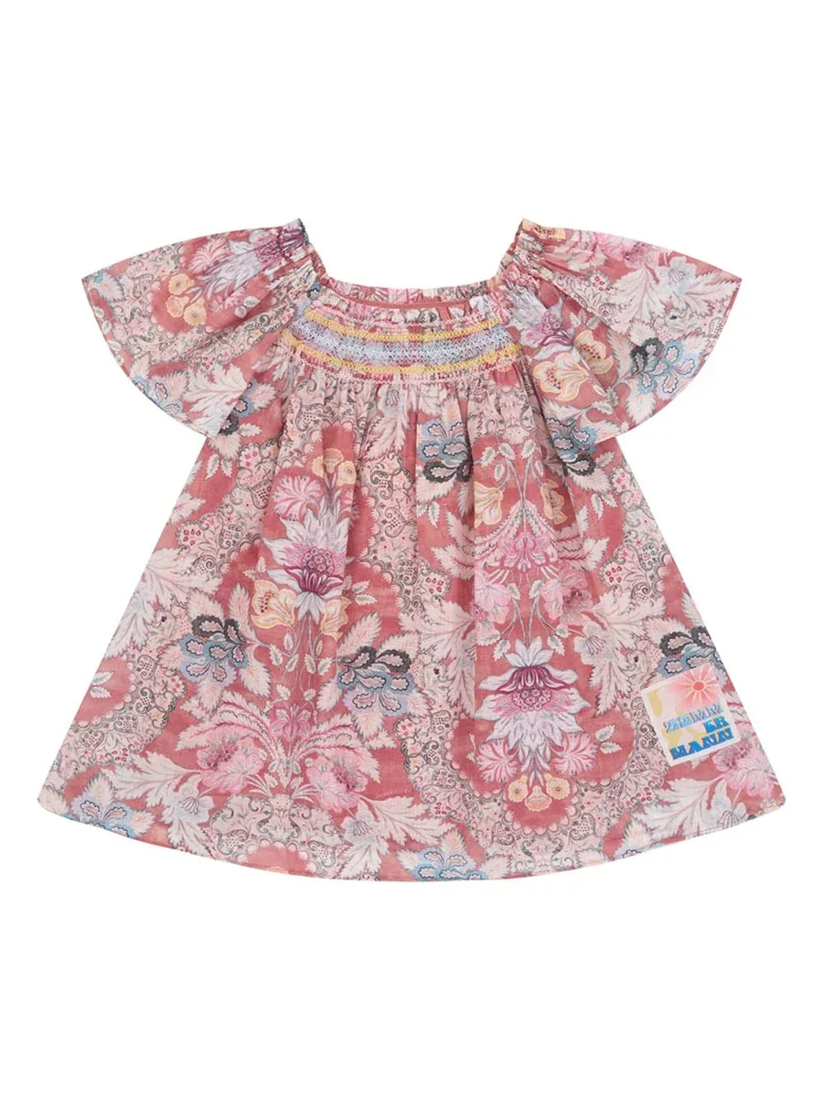 Cotton Smocked Dress by Zimmermann
