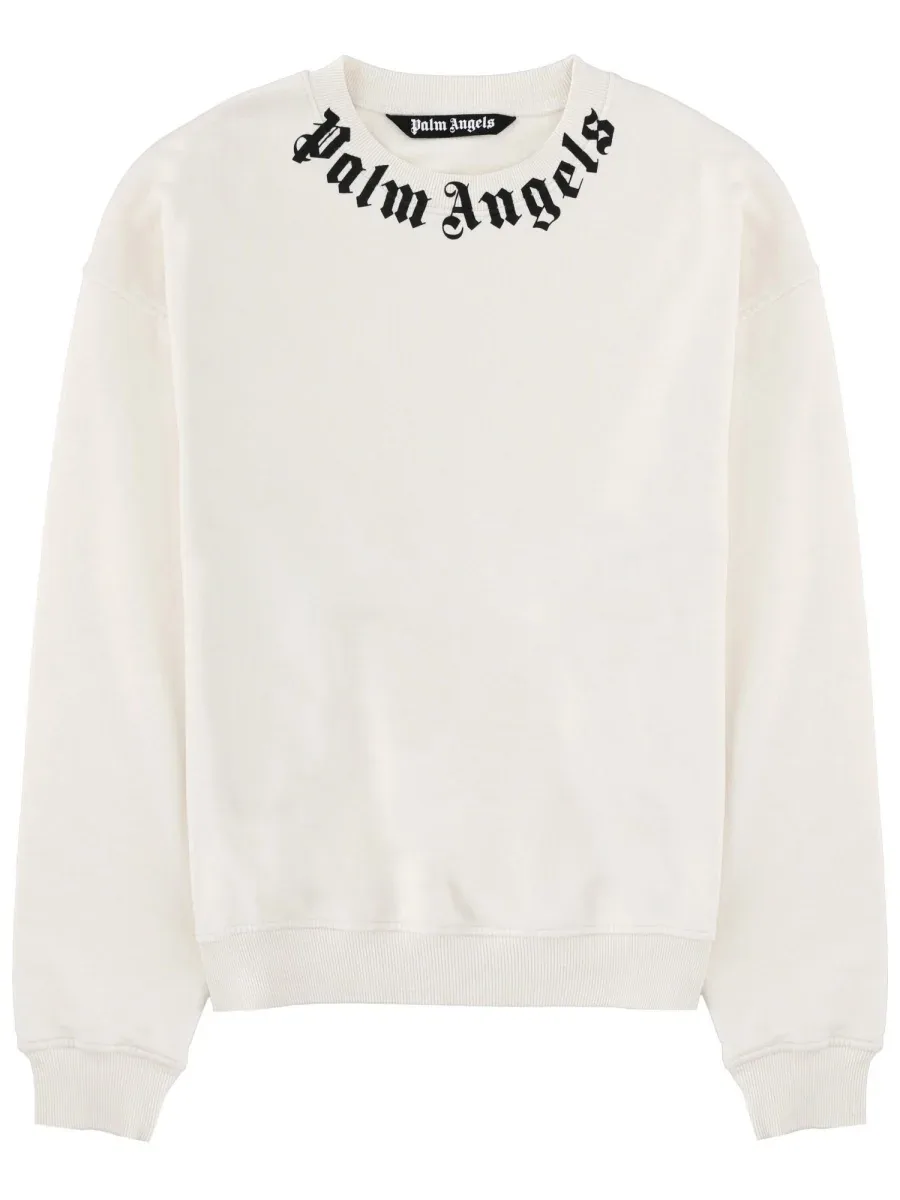 Logo-Embroidered Cotton-Lycra Sweatshirt by Palm Angels