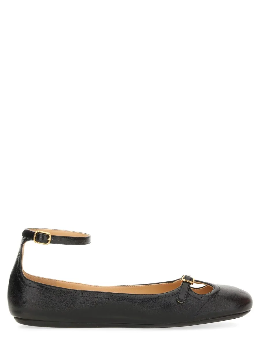 Shearling Domestic Lamb Ballerina Flat by Chloé