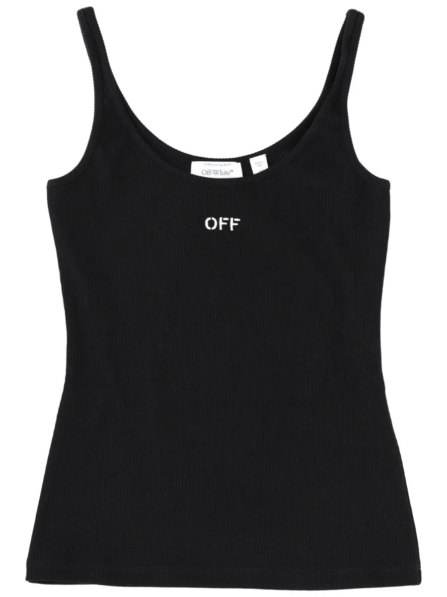 Logo Cotton Tank Top by Off-White