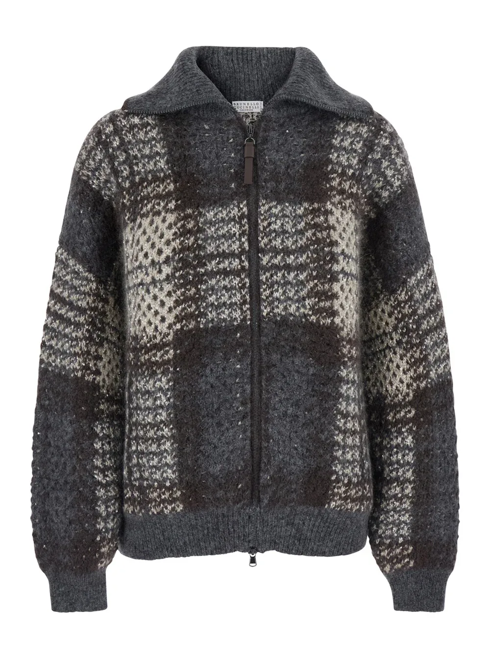 Color-Blocked Knit Jacket by BRUNELLO CUCINELLI