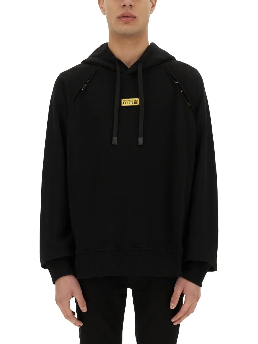 Cotton Hoodie by Versace Jeans Couture