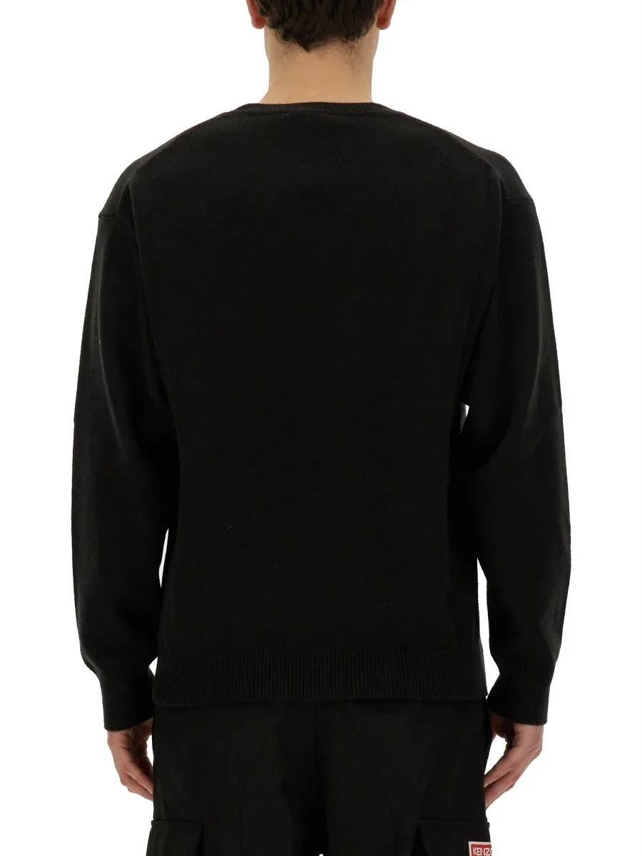 Boke Flower Embroidery Wool Sweater by Kenzo