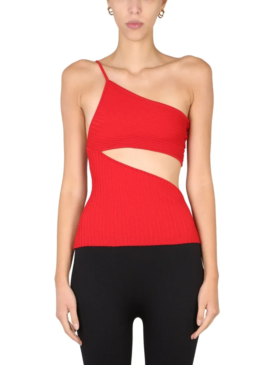 Monospalla Cut-Out Viscose Blouse by AndreāDamo