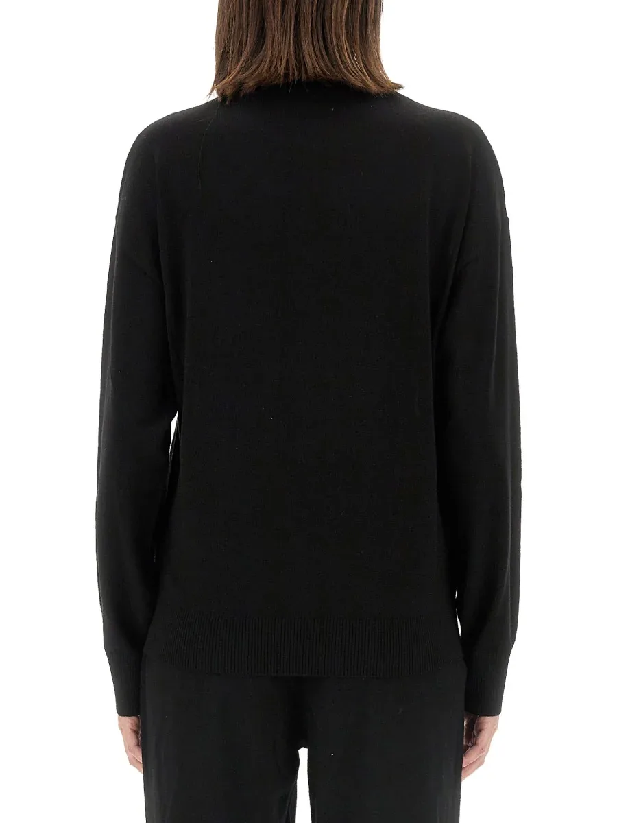 Virgin Wool Logo Sweater by Moschino
