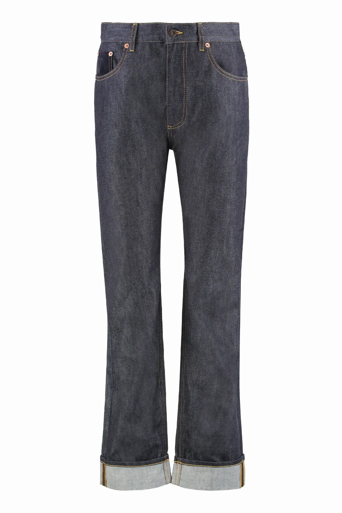 Straight-Leg Indigo Denim Jeans by Bottega Veneta