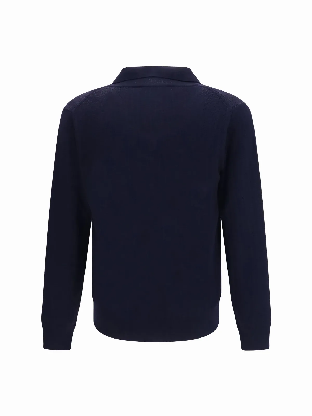 Polo Collar Fleece Wool Sweater by Brooksfield