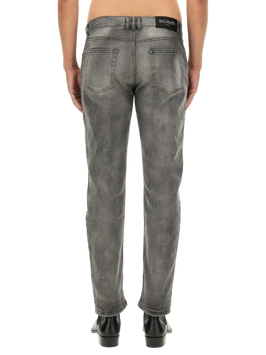 Regular Fit Cotton Jeans by Balmain